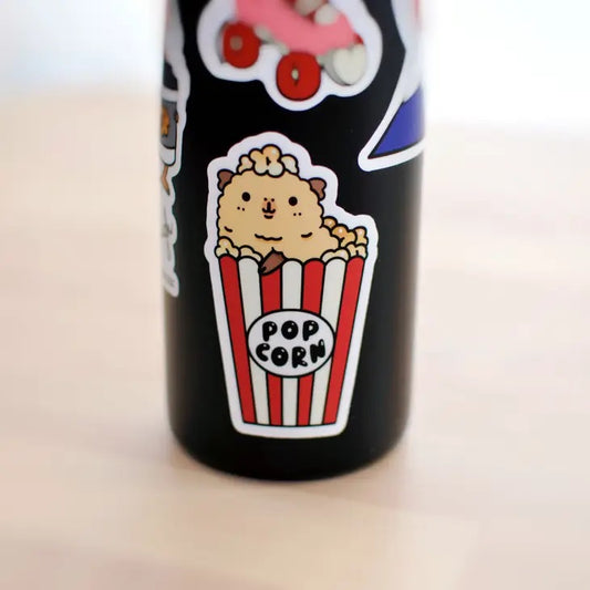 Alpaca Guinea Pig With Popcorn Sticker