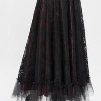 Gothic Maxi Lace Skirt