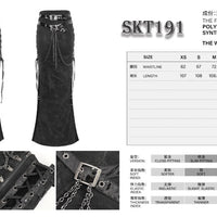 Chain Maxi Skirt With Side Slits