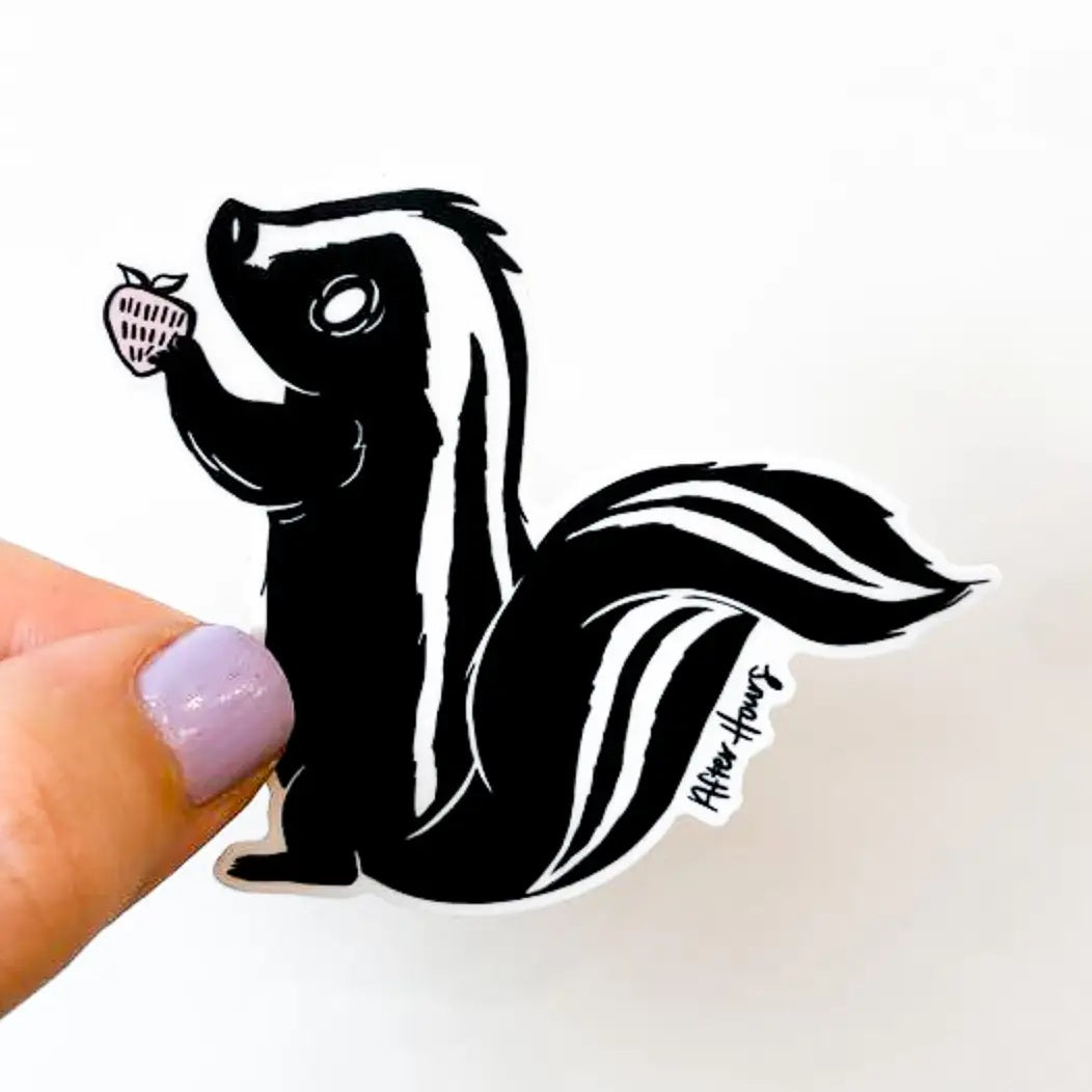 Skunk Strawberry Sticker
