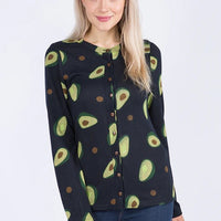 Avocado Print Cardigan