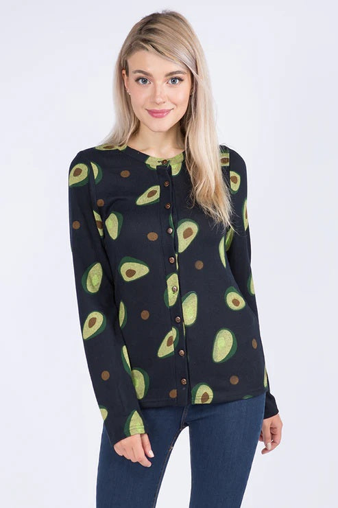 Avocado Print Cardigan