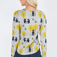 Honey Bee Long Sleeve Pullover Top