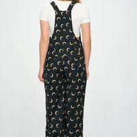 Half Moon Print Corduroy Overall
