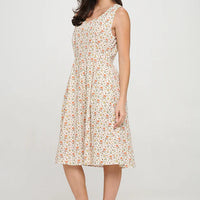 Mushroom Meadow Floral Dress