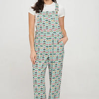 Colorful Butterfly Print Overalls
