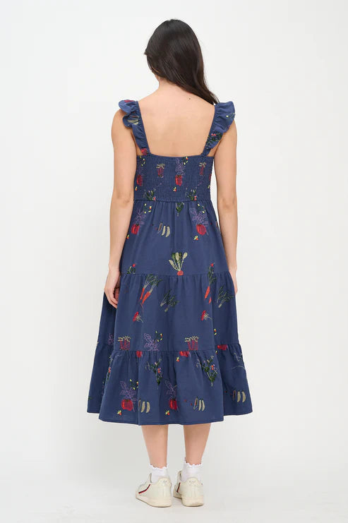 Veggie Garden Embroidered Dress