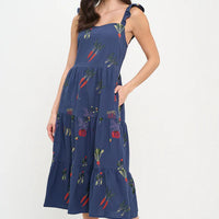 Veggie Garden Embroidered Dress