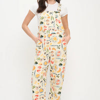 Mediterranean Delights Print Overalls
