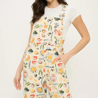 Mediterranean Delights Print Overalls