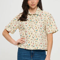 Dogs On Vacation Print Shirt