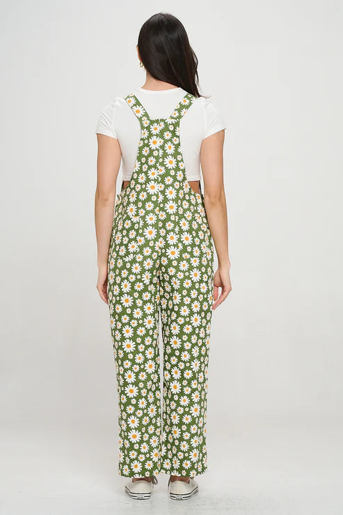 Blooming Print Daisy Overalls