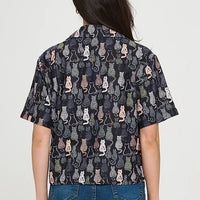 Colorful Cat Print Shirt