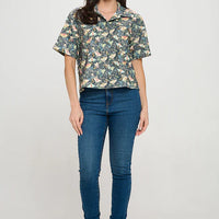 Moth Floral Print Shirt