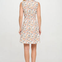 Colorful Cat Face Print Dress