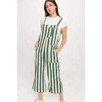 Classic Stripes Print Overalls