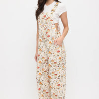 Lunar Mushroom Print Overalls
