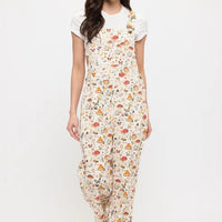 Lunar Mushroom Print Overalls