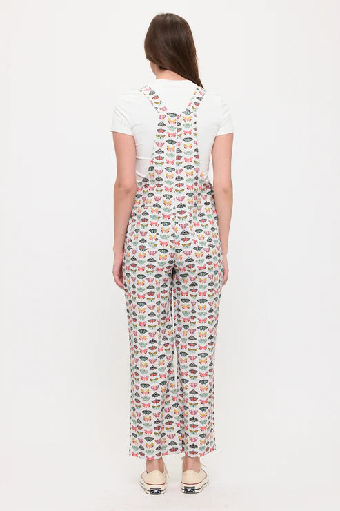 Colourful Butterfly Print Overalls