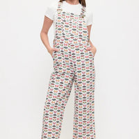 Colourful Butterfly Print Overalls