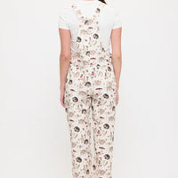 Hedgehog Mushroom Print Overalls