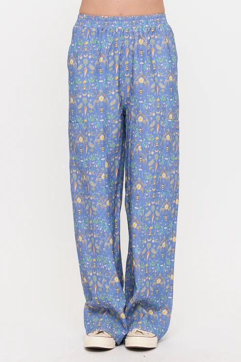 Bee Garden Print Pants