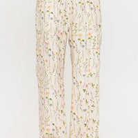 Spring Wildflowers Print Wide Leg Pants
