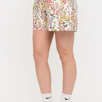 Floral Hummingbird Print Shorts