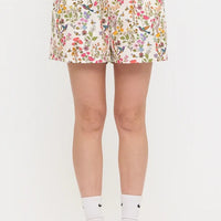 Floral Hummingbird Print Shorts