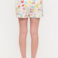 Colourful Books Print Shorts