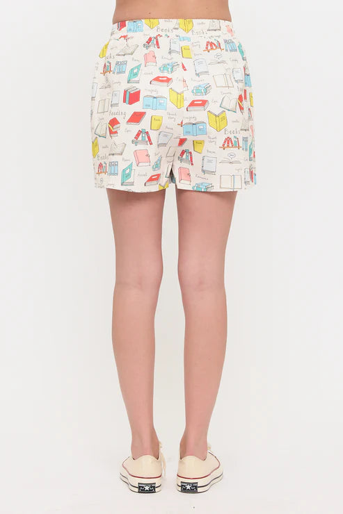 Colourful Books Print Shorts