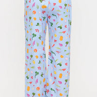 Floral Garden Vegetable Print Pants