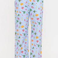 Floral Garden Vegetable Print Pants