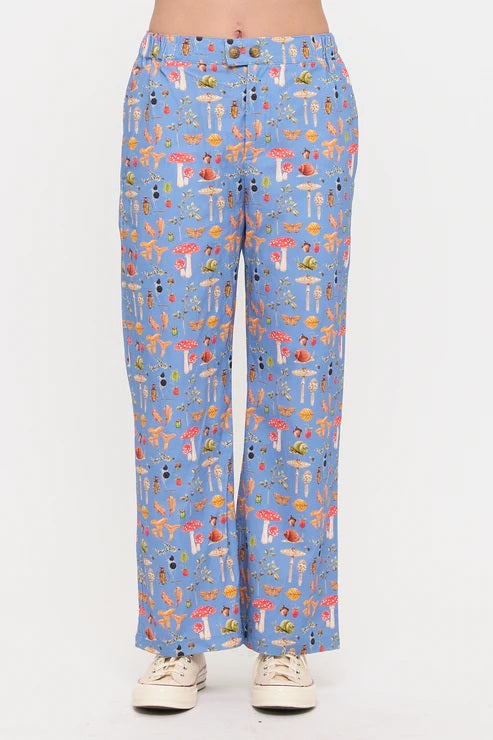 Enchanted Forests Mushroom Print Pants