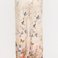 BUTTERFLY FLORAL PRINT PANTS