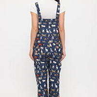 Multi Cat Print Overalls