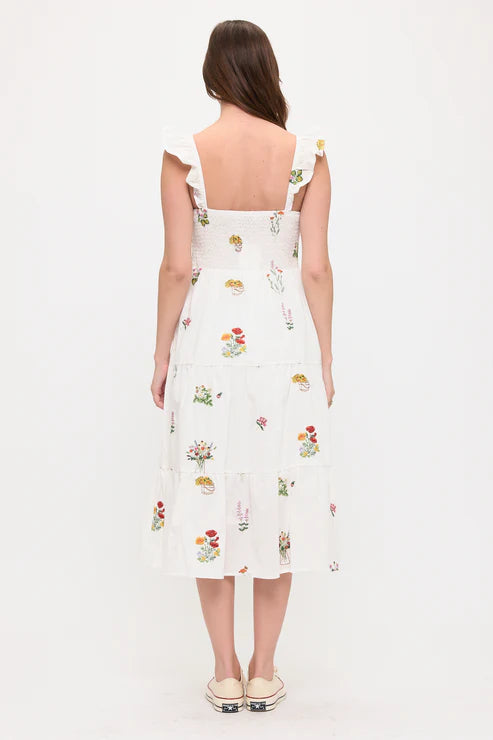 Floral Meadow Embroidery Sundress