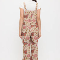 Vintage Butterfly And Rose Tapestry Overalls