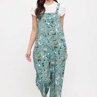 Colourful Ducks Pond Print Overalls