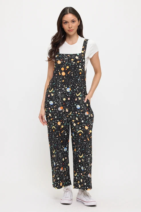 Cosmic Galaxy Print Overalls
