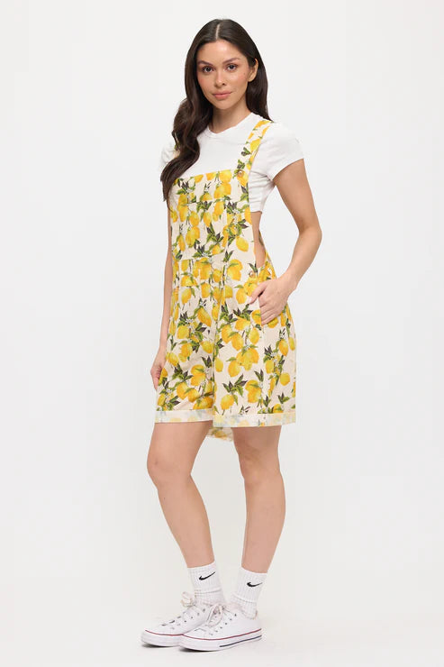 Juicy Lemon Print Shortalls
