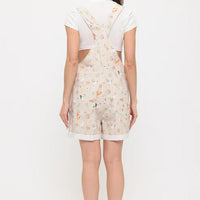 Ducks And Chickens Print Shortalls