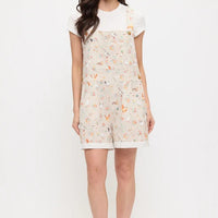 Ducks And Chickens Print Shortalls