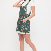 Whimsical Cat Tails Print Shortalls