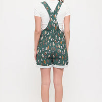 Whimsical Cat Tails Print Shortalls