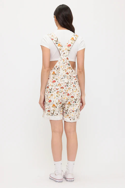 Lunar Mushroom Print Shortalls