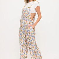Wildlflowers Garden Print Overalls