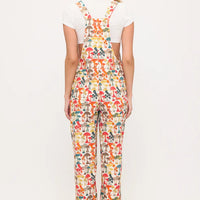 Colourful Mushroom Woods Print Overalls