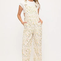 Spring Wildflowers Print Overalls