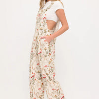 Mushroom Meadows Print Overalls